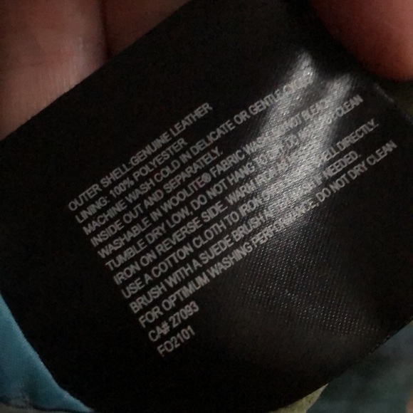 ⭐️ Host Pick ⭐️ light green suede jacket size: large - Picture 8 of 8